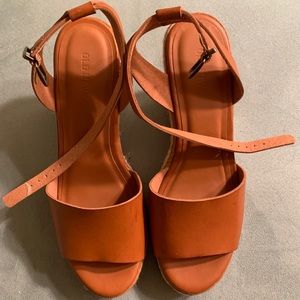 Wedges with ankle buckle